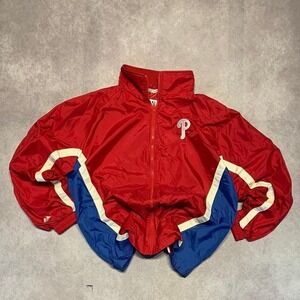Vintage Philadelphia Phillies MLB Baseball Windbreaker Jacket
